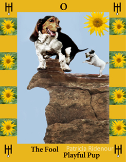 Patricia Ridenour_The Doggy Tarot_The Fool_Playful Pup